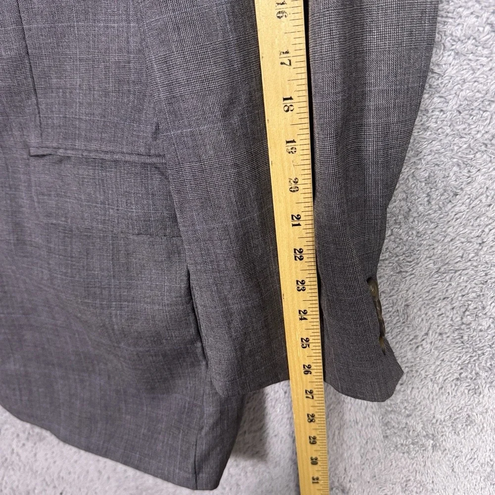 Ralph Lauren Blazer Men 46L Wool Suit Jacket Windowpane Herringbone Glen